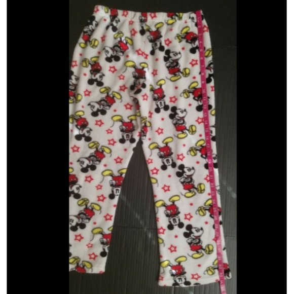 Disney Kids Mickey Mouse Plush Fleece Pajama Pants Loungewear Bottoms Sz Medium - Picture 8 of 9